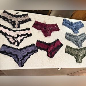 Victoria's Secret Lace Trim Cheeky Panties in Assorted Colors(8 pair)